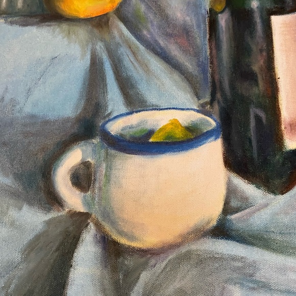 Original art on canvas. Still life. Unsigned - Picture 5 of 5